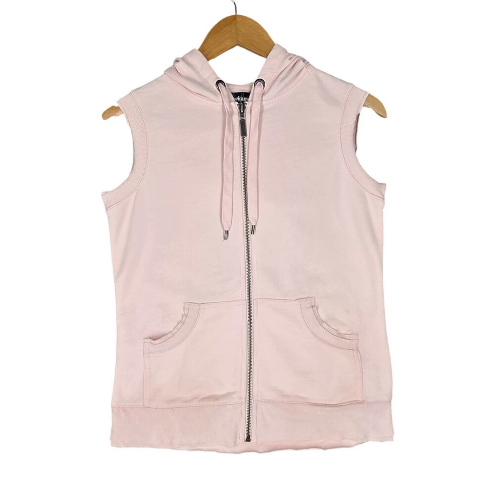 NORMA KAMALI x SHOPBOP WOMEN'S SLEEVELESS HOODIE VEST – SIZE XS – PINK